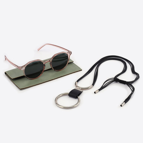 10 Pieces Eyeglass Holder Loop Necklace Nylon Rope Eyeglass Chain Stainless Steel Ring Glasses Holder Strap Cord,RN43047